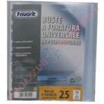 BUSTA PORTALISTINO A5 CM 15X21 GOFFRATA FORATA TRASPARENTE IN NATURENE